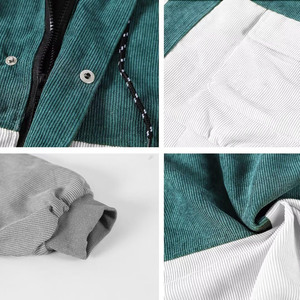 Abrigo cálido para exteriores con bordado y estampado de logotipo personalizado de alta calidad, chaqueta de pana de invierno personalizada para hombre, chaqueta de hombre de gran tamaño - Product Image 4