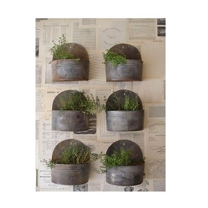 decorative rustic vintage rectangular galvanized metal flower planter for garden big metal decorative flower planter - Product Image 3