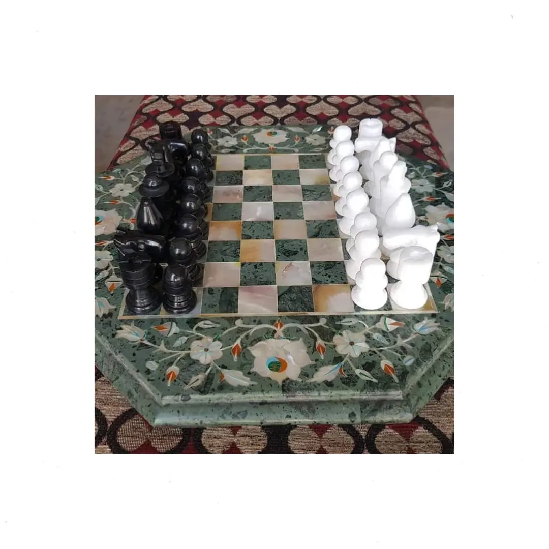 मार्बल शतरंज बोर्ड सेट गेम्स बोर्ड मार्बल बैकगैमौन सेट कस्टम हॉट सेलिंग लक्जरी उच्च गुणवत्ता स्क्वायर मार्बल शतरंज सेट