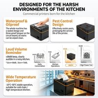 Imprimante thermique de reçus 80 mm 80EH avec Wi-Fi double bande 2,4 G et 5 G TCP pour cuisine, commerce de détail, restaurant, supermarché, point de vente