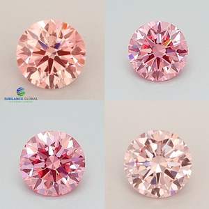 Igi 1.54ct VS2เพชรสีชมพูสดใสแบบแฟนซีตัดได้ชัดเจนพลอยทรงกลมทรงหลวมสำหรับทำเครื่องประดับ PK CUT - Product Image 5