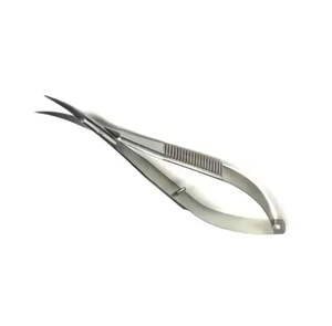 Ciseaux à ressort en acier inoxydable avec logo personnalisé pour l'extension des sourcils Finition argentée Poignée lisse Incurvé Sharp Beauty Personal Care - Product Image 2