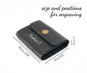 Premium Handmade Genuine Leather <b>Card</b> <b>Holder</b> <b>Slim</b> Wallet With Burnished Edges Durable Organizer For Office HLC-0164 - Product Image 6