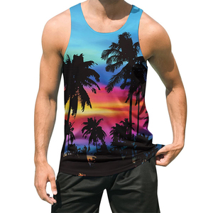 Camiseta sin mangas de algodón 100% para hombre, con estampado de logotipo, mezcla deportiva informal, punto transpirable Unisex - Product Image 5