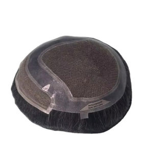 Toupet pour homme Taz Hair, perruque 100% cheveux humains, densité brute 60%-150%, cheveux indiens Remy, pièces imperméables, vague d'eau - Product Image 2