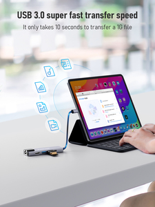 TC15L Plus 5 in 1 Typ C bis 4K 30Hz HDMI 100M RJ45 USB-A 3.0 Docks tation USB Hub Mit 60W Typ C PD - Product Image 2