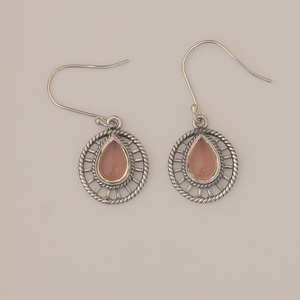 925 Sterling Silver Handmade Gemstone Pink <b>Quartz</b> <b>Earrings</b> Jewelry 925 Stone Best Quality Natural Wedding Gift Solid <b>Earrings</b> - Product Image 4