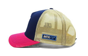 Vente en gros de chapeaux de camionneur 3 tons en denim/toile pour hommes design personnalisé 5 panneaux avec dos en maille respirant haute qualité chapeaux du Vietnam - Product Image 3