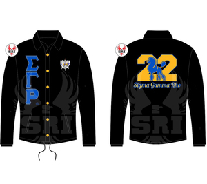 Veste de coach Sigma Gamma Rho, coupe-vent, simple boutonnage, décontractée, unie, légère, veste de coach personnalisée - Product Image 2