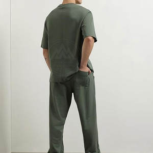Latest Fashion Wear T-Shirt & <b>Trouser</b> Set for <b>Men</b> Solid Color <b>Men</b> T-Shirt & <b>Trouser</b> Set for Adult - Product Image 3