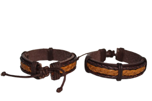 Premium Grade Genuine <b>Leather</b> <b>Bracelet</b> with Premium Designed Handmade Genuine <b>Leather</b> <b>Bracelet</b> For Unisex Wear - Product Image 5
