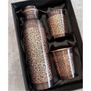 Wholesale Eco-friendly Boiling <b>Water</b> Safe Pure Copper <b>Water</b> Bottle Handgrip Customized Handmade Anti-Microbial Tableware <b>Bulk</b> - Product Image 4