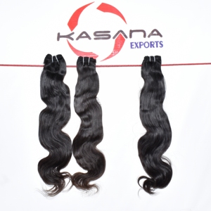 วิกต่อผมมนุษย์สำหรับผู้หญิงที่ไม่ผ่านกระบวนการทางเคมีไม่ผ่านการแปรรูปทำเคมีสีดำธรรมชาติ - Product Image 3