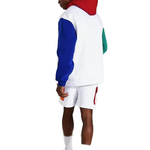 High quality Latest Style Solid Color <b>Men</b> Hoodies Short Set 2025 Breathable 100% Cotton Fleece In Stock Hoodie and Shorts Set - Product Image 6