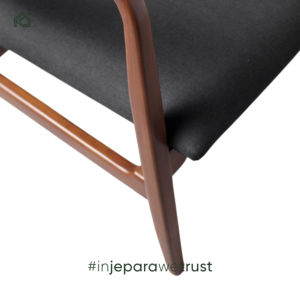 Sillón de Estilo Mid-Century, Diseño Confortable, Estructura de Madera de Teca, Tapicería de Lino, Mueble Versátil para Comedor, Dormitorio y Sala de Estar - Product Image 2