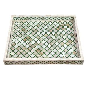 Plateau à serpillière conçu pour des présentoirs élégants dans les salons et une décoration intérieure raffinée avec un motif incrusté de perles - Product Image 4