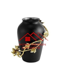 Vase en métal fait main de conception finie à bas prix 2025 argent martelé à la main - Product Image 4