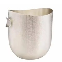 Meilleure vente de seau à glace en métal de style unique en forme ronde avec capacité personnalisée idéal pour les bars mariages utilisation de refroidissement du vin
