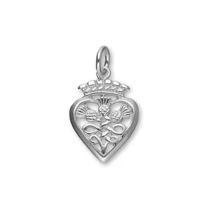 Ortak 925 Sterling Silver Scottish Charm Thistle Design Celtic Polished Fine Designer Jewellery of Scotland for Women C 168