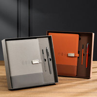 LABON Carnet Intelligent Personnalisé en Cuir avec Organisateur de Chargeur Sans Fil, Batterie Externe, Bloc-Notes Rechargeable, Clé USB, Verrou et Stylo