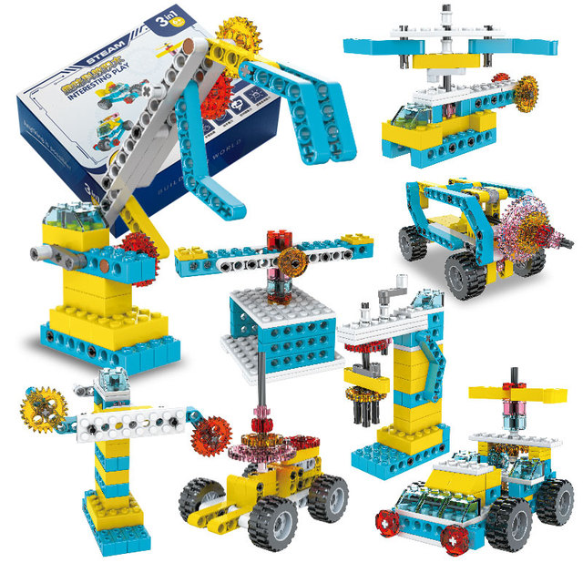 3in1 Science Engineering Stem Kit Montessori Educational Toys Creative Game School Students Diy Toys Building Block Set