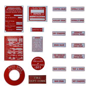 Riser d'arroseur d'incendie en aluminium 6x2 avec lettre rouge à l'intérieur du signe accessoire d'équipement de lutte contre l'incendie - Product Image 2