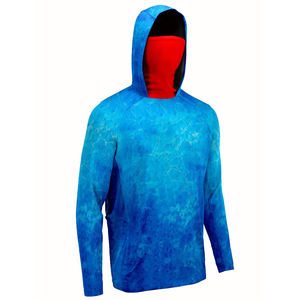 Sweat-shirts de pêche à manches longues coupe-vent imprimés, directement de l'usine, avec boutons, respirants, en polyester/coton, avec poche - Product Image 5