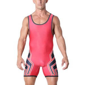 Traje de levantamiento de pesas sublimado de alta calidad, camiseta de lucha libre a la moda, Material personalizado 2024 transpirable - Product Image 4