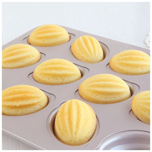 อุปกรณ์ทำ WK9829ในครัวทำจากเหล็กคาร์บอน12ถ้วยแม่พิมพ์ถาดอบเค้กรักบี้แบบไม่ติด - Product Image 6