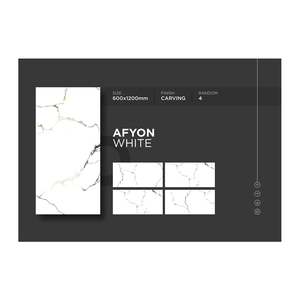 ขนาด600x1200สำหรับปูพื้นกระเบื้องหินอ่อนสีขาวแบบเผาสำหรับปูพื้น - Product Image 1