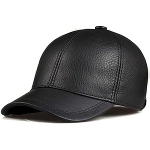 Gorras Trucker Unisex de Cuero Negro Impermeables con Logotipo Personalizado Bordado, Estilo Country de 6 Paneles, Alta Calidad - Product Image 1