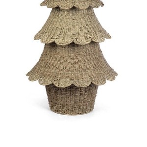 Decoración Navideña de Hierba Marina con Forma de Estrella, Escultura Festiva Ecológica para Mesa, Adorno Navideño, OEM ODM de Vietnam - Product Image 6