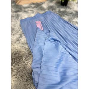 Pantalones Palazzo de calidad superior para mujer, diseño plisado, ajuste holgado, mezcla de algodón y poliéster de longitud completa para ocasiones casuales o formales - Product Image 5