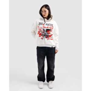 Sweat-shirt à capuche décontracté pour femme, respirant, en maille, avec broderie en tissu éponge arc-en-ciel, coupe courte, pour l'automne - Product Image 1