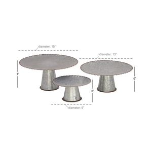 Beautiful Galvanized Metal Cake <b>Stand</b> Serving <b>Cupcake</b> Display Wedding Home Hotel Restaurant Birthday Party Event Decoration - Product Image 2