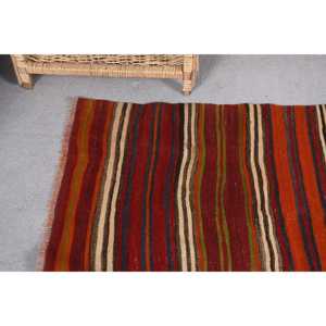 พรมตุรกีขนาด 4.1x6.6 ฟุต, พรมวินเทจ, พรมโมร็อกโกสีแดงเขียว - Product Image 5