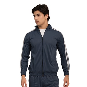 Forge Winter Casual Thin Bomber <b>Jacket</b> with Zipper Closure Stand Collar Solid Color-Navy ODM - Product Image 1