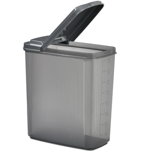 Recipiente de almacenamiento de alimentos de 1,7 L con tapa negra para organización de despensa Plástico Ideal para granos Pasta y cereales Sello hermético - Product Image 1