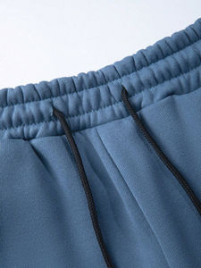 OEM Vente en gros Survêtement pour homme d'hiver avec capuche et pantalon de survêtement à coutures contrastées sur les côtés, cordon de serrage, haute qualité, personnalisé, 100% coton - Product Image 4