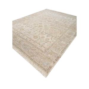 Tapis en laine afghane noué à la main Someplace in Time, motif médaillon, couleur ivoire, pour usage domestique - EA-3009 (Cs-01) - Product Image 2