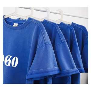 100% coton personnalisé imprimé surdimensionné T-Shirt unisexe décontracté haut tricoté poids lourd 220GSM goutte épaule solide motif hommes haut - Product Image 3