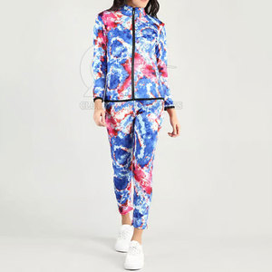 Two Piece <b>Women</b> Printed Tracksuit Slim Fit <b>Women</b> Printed Tracksuit 100%Cotton Made <b>Women</b> Printed Tracksuit - Product Image 1