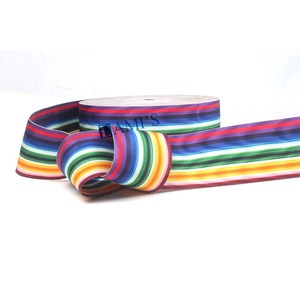 Stock Wholesale Medal <b>Ribbon</b> 1 Inch 25mm <b>Red</b> White Blue Striped Grosgrain <b>Ribbon</b> Custom Color Medal Moire <b>Ribbons</b> - Product Image 5