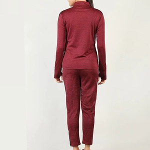 Survêtement de jogging pour femmes de haute qualité sur mesure, 2 pièces, col montant, motif uni, vente en gros d'hiver, survêtements pour femmes - Product Image 3