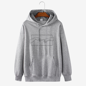 Nouvel arrivage de pulls à capuche solides athlétiques pour hommes, vêtements d'entraînement décontractés à manches longues, respirants, en molleton de coton, imprimés en 3D - Product Image 1