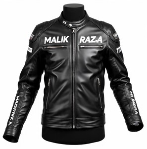 Blouson de moto en cuir de vachette de qualité supérieure, homologué CE niveau 2, coupe personnalisée par Malik Raza, fournisseur OEM de marque privée de luxe - Product Image 1