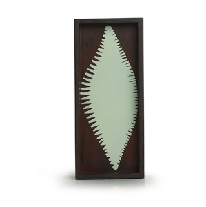 Décoration murale artisanale en bois de feuillage en bois recyclé et en fer sculpté à la main pour la ferme et le style campagnard - Product Image 3