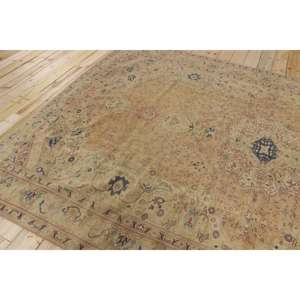 Tapis vintage 7,7x11,5 pieds, tapis turc surdimensionné, tapis en laine rayé marron - Product Image 4