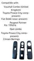 Nouveau cadre de lève-vitre en plastique pour Citroën Berlingo, Opel Combo, Fiat Doblo, Partner