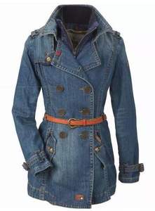 Veste en jean longue classique pour femme, chic, oversize, longue, polyvalente, longueur genou, tendance, essentielle pour le superposition, streetwear vintage - Product Image 2